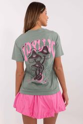 T-shirt Damski Model D12022AC02645H Pistacja - Sublevel