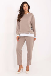 Spodnie Komplet Model IT-KMPL-9237.46 Beige - Rue Paris