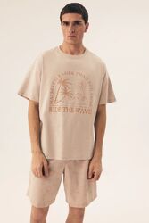 Piżama Męska Model Sand 42604-02X Piasek - Henderson