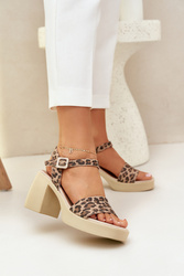 Sandały Model Zazoo 40386 Panterka BrownBeige - Step in style