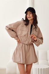 Kurtka Damska Model Paula BEZ KUR0030 Beige - Roco Fashion