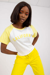 T-shirt Damski Model FA-TS-7708.44 WhiteYellow - Fancy