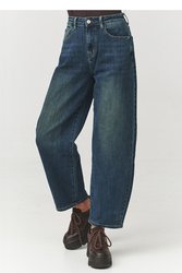 Spodnie Jeansy Damskie Model C13 Dark Jeans - Makadamia