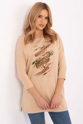Bluzka Model CLM-BZ-0052.37 Camel - Factory Price