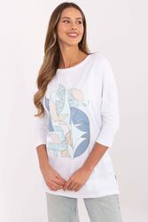 Bluzka Model CLM-BZ-0043.86 White - Factory Price