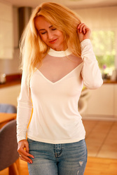 Bluzka Model Dalia Ecru - Mirale