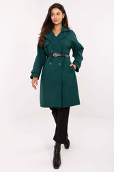 Płaszcz Damski Model IT-PL-FL5712.84 Dark Green - Rue Paris