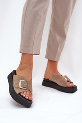 Sandał Klapki Model Zazoo 3019 Beige - Step in style