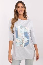 Bluzka Model CLM-BZ-0043.86 Grey - Factory Price