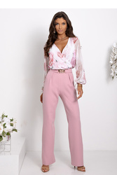 Spodnie Komplet Model Milano 01801. Dirty PinkFlowers - With You