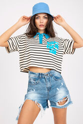 Bluzka Model FA-BZ-7785.91P BlackBeige - Fancy