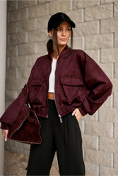 Kurtka Damska Model Vivara BOR KUR0032 Bordo - Roco Fashion