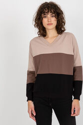 Bluza Damska Model RV-BL-8328.34X BlackBeige - Rue Paris