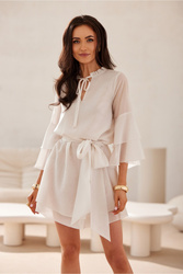 Sukienka Model Beatrice EKR SUK0525 Ecru - Roco Fashion