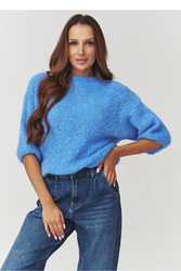 Sweter Damski Model C8 Blue Jeans - Makadamia