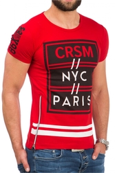 Tshirt Męski Model 17189 Red - YourNewStyle