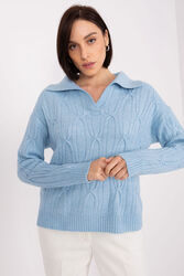 Sweter Damski Model AT-SW-2349-2.27 Light Blue - AT