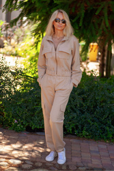 Spodnie Dres Model Mili Beige - Mirale