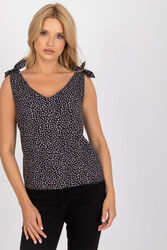 Koszulka Top Model WN-TP-1335.63P BlackBeige - Rue Paris
