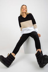 Bluza Damska Model RV-BL-8377.89 BlackBeige - Relevance