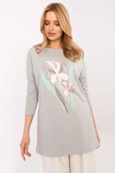 Bluzka Model CLM-BZ-0035.93 Grey - Factory Price