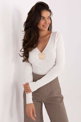 Sweter Damski Model PM-SW-DF61034.76 Ecru - Factory Price