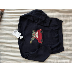 Cienki Swetr świąteczny 92 hm  bawełniany 